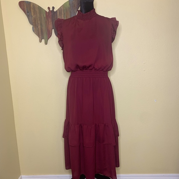 Saks Fifth Avenue Ruffle Maxi Dress - Picture 1 of 11